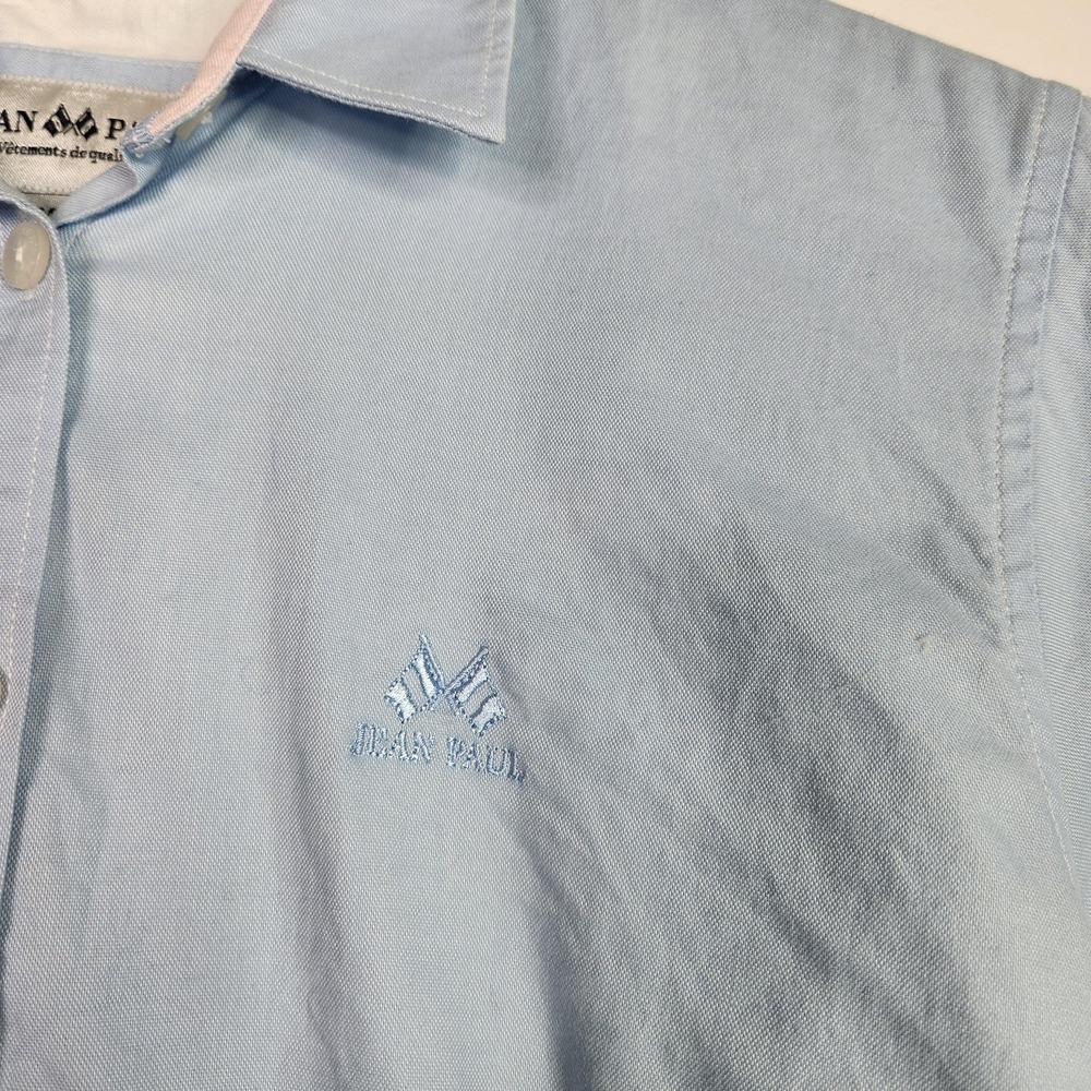 JEAN PAUL Shirt Womens Medium Blue Hannah Stretch Button Up Top Long Sleeve - Picture 4 of 11